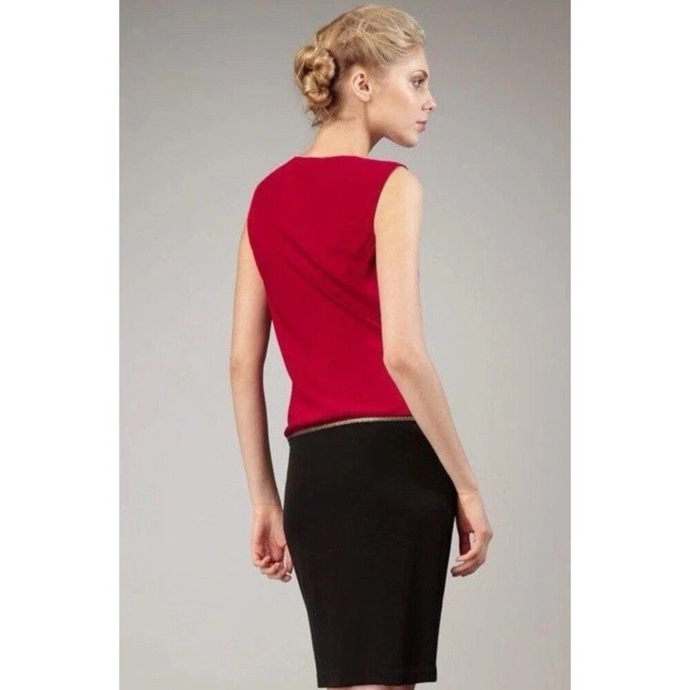 Diane Von Furstenberg Crista Pomegranate Black Dress Silk Size 8 - Picture 2 of 12